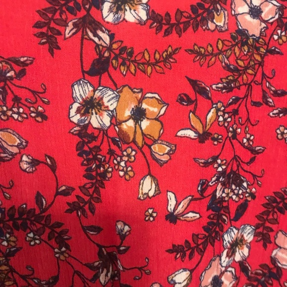 Xhilaration Red Floral Dress - Picture 5 of 6